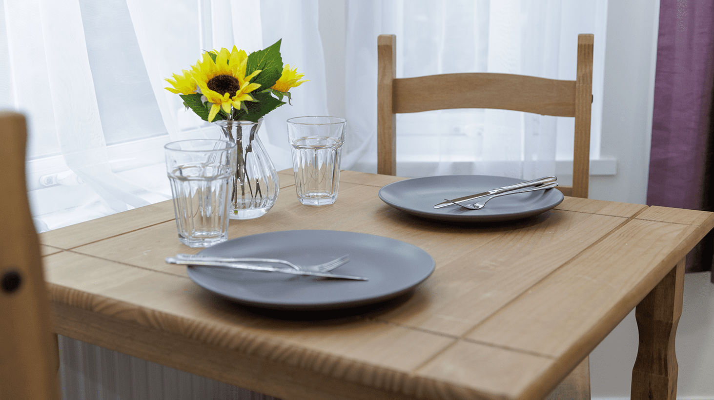 Dining table at Autus Court